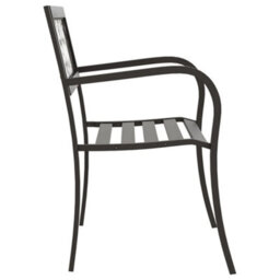 Berkfield Garden Bench 125 Cm Steel Black - thumbnail 4