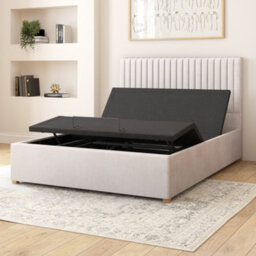 Aspire Grant Electric Adjustable Bed Upholstered With Pocket Sprung Mattress Uk Made, Plush Light Silver, Size Double - thumbnail 3