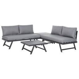 Beliani Outdoor Cushion Cover Set Coccorino Dark Grey - thumbnail 4