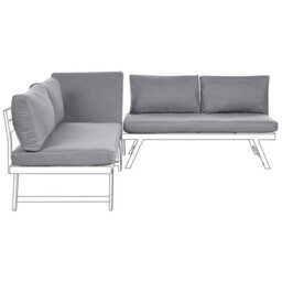 Beliani Outdoor Cushion Cover Set Coccorino Dark Grey - thumbnail 1
