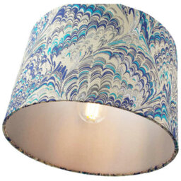 Happy Homewares Contemporary And Vivid Peacock Print Table/pendant Lamp Shade In Soft Cotton - thumbnail 4