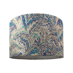 Happy Homewares Contemporary And Vivid Peacock Print Table/pendant Lamp Shade In Soft Cotton