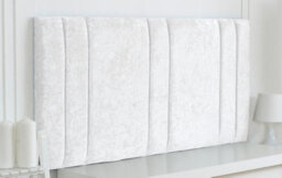"Slumbre Milano Crushed Velvet 4Ft6 Double 20"" Headboard - White"