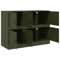 Vidaxl Sideboard Olive Green 99X39X73 Cm Steel - thumbnail 7