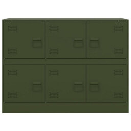Vidaxl Sideboard Olive Green 99X39X73 Cm Steel - thumbnail 6