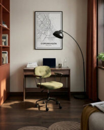 Beliani Desk Chair Algerita Boucle Dark Green - thumbnail 2