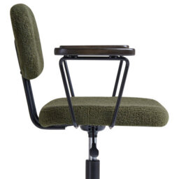 Beliani Desk Chair Algerita Boucle Dark Green - thumbnail 8