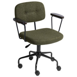 Beliani Desk Chair Algerita Boucle Dark Green - thumbnail 5