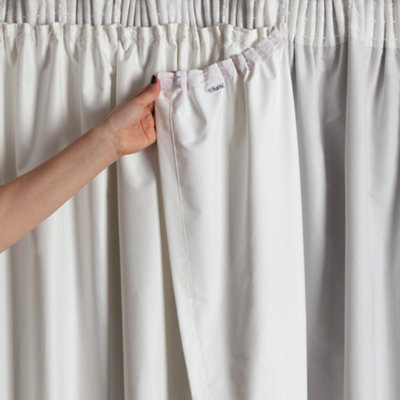 Furn. Blackout Pencil Pleat Curtain Lining Pair, (L) 112Cm X (W) 124Cm - image 1