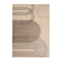 Melrose Modern Arcs Abstract Natural Design Large Indoor Area Rug 160/230Cm - thumbnail 4