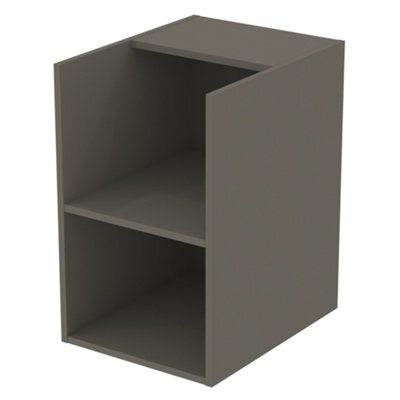 Ideal Standard I.life B Matt Quartz Grey Wall-Mounted Storage Unit With 2 Shelves (D) 505mm (H) 630mm - image 1