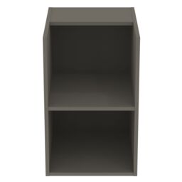 Ideal Standard I.life B Matt Quartz Grey Wall-Mounted Storage Unit With 2 Shelves (D) 505mm (H) 630mm - thumbnail 2