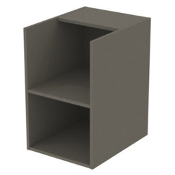 Ideal Standard I.life B Matt Quartz Grey Wall-Mounted Storage Unit With 2 Shelves (D) 505mm (H) 630mm - thumbnail 1