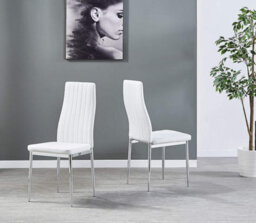 Furnizone UK Piccolo 4-Seater Ceramic Extending Dining Table And 4 Monza White Faux Leather Chairs - thumbnail 5