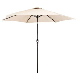 Groundlevel 2M Cream Outdoor Crank And Tilt Garden Parasol - thumbnail 3