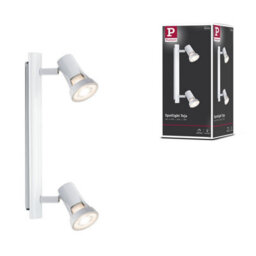 Paulmann 66703 Teja Spotlight Max. 2X10 Watts Spot White Spotlight Metal Ceiling Lamp Gu10 - thumbnail 1