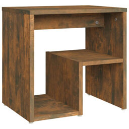 Berkfield Bed Cabinet Smoked Oak 40X30X40 Cm Engineered Wood - thumbnail 2