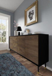 Arte Modern Sherwood Sideboard Cabinet In Oak Catania  W1800mm X H890mm X D400mm - thumbnail 5