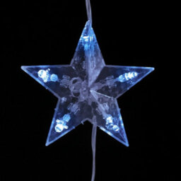 Berkfield Led Star Curtain Fairy Lights 200 Led Blue 8 Function - thumbnail 6