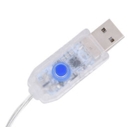 Berkfield Led Star Curtain Fairy Lights 200 Led Blue 8 Function - thumbnail 7
