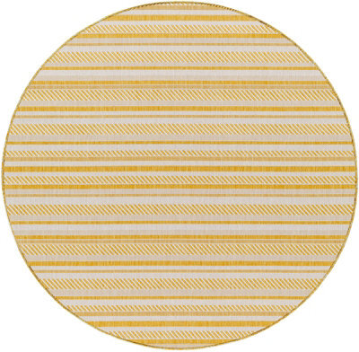 Livabliss Round Eagean-Global Yellow Ivory Off-White In- & Outdoor Rug 160 X 160 Cm Easy Care, Non Shedding - image 1