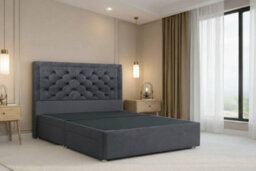 "Nexus Tuscany Plush Divan, Steel, 54"" Headboard, No Drawers, Open Coil Mattress, Small Double" - thumbnail 3