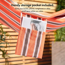 Vonhaus Hammock With Stand, Freestanding 1 Person Hammock With Adjustable Frame, Travel Bag For Garden, Beach, Camping & Outdoors - thumbnail 5