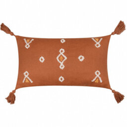 Yard Meare Embroidered Cotton Feather Rich Cushion - thumbnail 1