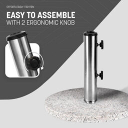 Keplin Parasol Base Stand 20Kg Heavy Duty Granite Patio Umbrella Holder For Garden, Outdoor Furniture, Canopy, Gazebo - thumbnail 3