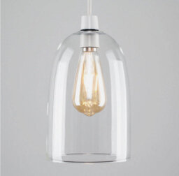 Ceiling Light Shade Modern Clear Glass Easy Fit Pendant Lampshade Living Room - thumbnail 3