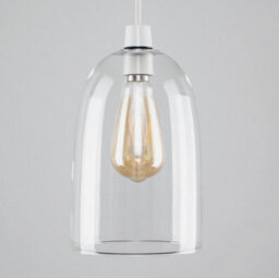 Ceiling Light Shade Modern Clear Glass Easy Fit Pendant Lampshade Living Room - thumbnail 2