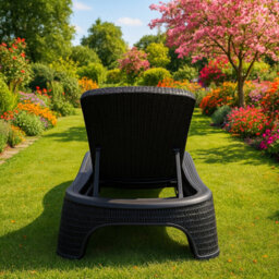 Centurion Supports Maldives Black Outdoor High-End Pu Rattan Adjustable Sun Lounger Fully Assembled - thumbnail 6
