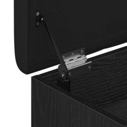 Vidaxl Storage Bench Black Oak 102 X 42 X 45 Cm Engineered Wood - thumbnail 9
