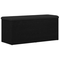 Vidaxl Storage Bench Black Oak 102 X 42 X 45 Cm Engineered Wood - thumbnail 2