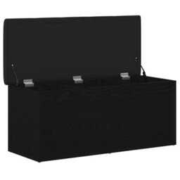 Vidaxl Storage Bench Black Oak 102 X 42 X 45 Cm Engineered Wood - thumbnail 5