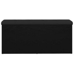 Vidaxl Storage Bench Black Oak 102 X 42 X 45 Cm Engineered Wood - thumbnail 6
