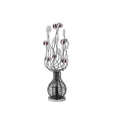 Luminosa Lighting Luminosa (Dh) Viola Table Lamp 5 Light G4 Black/purple/chrome/crystal, Not Led/cfl Compatible - image 1
