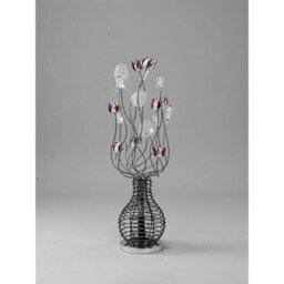 Luminosa Lighting Luminosa (Dh) Viola Table Lamp 5 Light G4 Black/purple/chrome/crystal, Not Led/cfl Compatible - thumbnail 2