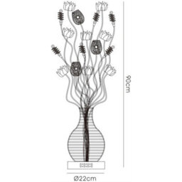 Luminosa Lighting Luminosa (Dh) Viola Table Lamp 5 Light G4 Black/purple/chrome/crystal, Not Led/cfl Compatible - thumbnail 4