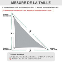 Grey 4X4X5.65M Triangular Shade Sail 95% Uv Protection Waterproof - thumbnail 5