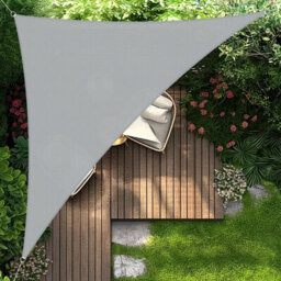 Grey 4X4X5.65M Triangular Shade Sail 95% Uv Protection Waterproof - thumbnail 1