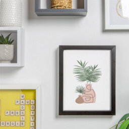 "Nicola Spring Photo Frame With 5"" X 7"" Mount - 8"" X 10"" - Black/black" - thumbnail 4