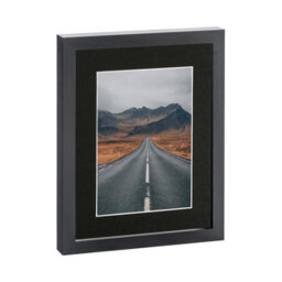 "Nicola Spring Photo Frame With 5"" X 7"" Mount - 8"" X 10"" - Black/black" - thumbnail 1