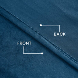 Ameha Navy Crushed Blackout Velvet Curtain Luxury Bedroom Kitchen Window Curtains Pair 66'' X 54''  With 2 X Tie Backs - thumbnail 6