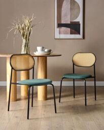 Beliani Set Of 2 Dining Chairs Adaver Metal Black - thumbnail 2