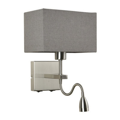 Luminosa Lighting Luminosa Modern Led Bedside Lamp Nickel, Warm White 3000K 350Lm