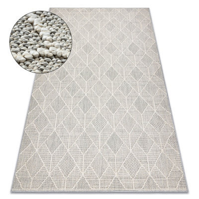 RugsX Carpet Jersey 19231 Grey - Geometric Structural, Loop Boho 160X220 Cm - image 1
