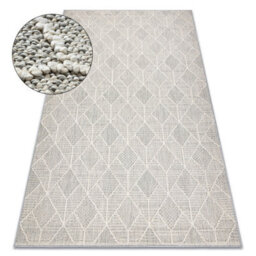 RugsX Carpet Jersey 19231 Grey - Geometric Structural, Loop Boho   160X220 Cm - thumbnail 1