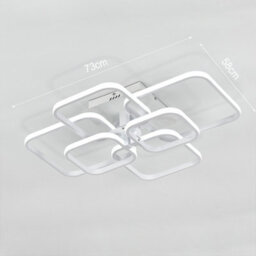 Living And Home Modern 6 Lamp Square Tiered Modern Acrylic Led Low Energy Semi Flush Ceiling Light Fixture Dimmable - thumbnail 6