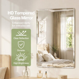 Yezi Wall Mirror Tempered Glass Vanity Bathroom 45X60 - thumbnail 6